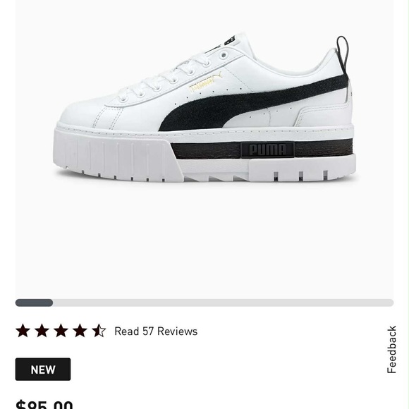 Puma White and Black Chunky Sneakers Mayze Size 11 Women’s - Picture 9 of 9